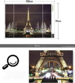 l Huaduo Modern Removable Wall Stickers 3D Window View Large Eiffel Tower Sydney Greek Night City For Living Room Bedroom Home Decoration size 50x70 ay8014axl - Image 7