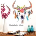 Abstract Floral & Feather Decor/Wall Art- XY8045 - Image 2