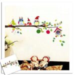 Owls on the tree wall stickers ZY1012 - Image 2