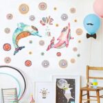 Creative Couple Dolphin Wallpaper Sticker Bedroom Bedside Living room Background Decoration PVC Waterproof Wall Stick - Image 2