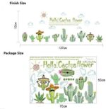 Cactu plant cartoon DIY wall stickers for Kids room Bedroom Kindergarten Eco-friendly Art Decals Murals Brand: Other - Image 5