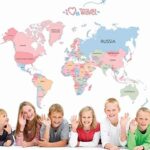 Background Colorful English Words World Map Vinyl Wall Stickers Abc 1055 - Image 2