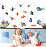 Ays617 Finding Nemo Among Colorful Coral Reef Under the Ocean Wall Decal