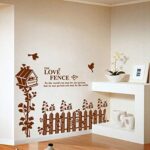 TYLOLMZ Brown Love Fence Birdcage Wall Sticker DM690036 - Image 5