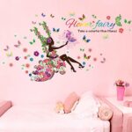 Afra Design ' Flower Fairy ' Wall Sticker (PVC Vinyl, Size 3XL, Multicolour) - Image 2