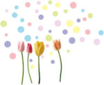 Colorful Flowers Butterflies Trees Wall Stickers size 45x60 ay6007 - Image 4
