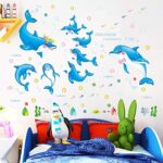 AY9168 BLUE DOLPHIN wallsticker wall stiker hiasan dinding - Image 4