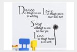 DM35 0028 Wall Stickers Dance Daisy Living Room Proverbs Wall Sticker English Poem 27*70CM - Image 4