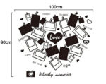 Xh3745 I Love You" Love Heart Black and White Photo Picture Frame Wall Decals,Living Room Bedroom Removable Wall Stickers Murals - Image 4