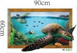 ChezMax 3D Sea Turtle Wall Sticker DIY Removable Wall Decals Wallpaper Decorative Wall Art Mural for Home 23.6" X 35.4" - Image 4
