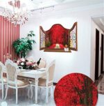 Fashion 3D wallpaper for bedroom living room bathroom decoration draw self-adhesive PVC sticker Wall paper stickr  size 60x90 mj8017a - Image 3