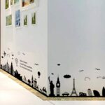 City Scene Eiffel Tower Statue of Liberty Wall Stickers, Living Room, Bedroom, Removable Wall Stickers, Wall Pictures 9214  60x90 - Image 3