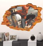 Ncs14129 game ps4 Marvels Spider-man sticker living room bedroom TV background wall sticker Marvel movie 3d Spiderman sticker ps4 Marvels Spider-man Wallpaper children room sticker - Image 2