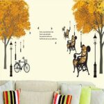 Park Roadside Tree, Chair, Street Lamp Decoration Stickers DF5073size60x90 - Image 3