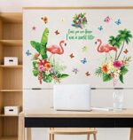 Flamingos Cartoon Wallpaper Background Decoration Removable TV Sofa Living Room Wallpaper-ek - Image 5