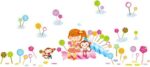 BEST OF BEST Cartoon Lollipop Girl Monkey Wall Sticker Home Decal Removable PVC Murals Wallpaper Girls Boys Kids Baby Nursery Bedroom Living Room Bathroom Kitchen Window Playroom Decor - Image 4
