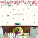 XL8202 HANGING COLORFUL ROSES WALLSTICKER WALL STICKER 60x90