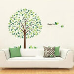 Waterproof Self Adhesive Happy Tree Pattern Removable Wall Sticker TV Background Wall Decal Tree Wall Sticker Ay955 - Image 8