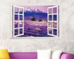 ay9234b Large Lavender Mountain 3D Window Scene View Removable Wall Sticker Decal - Image 8