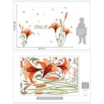[Fundecor] PVC orange flowers butterfly leaf wall stickers for kids rooms living room bathroom kitchen decor wall decals poster - Image 9