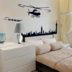 Cartoon airplane wall decal for bedroom, living room, TV background, home decor size 50x70 ay7071 - Image 2