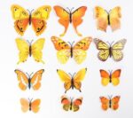 12 Pcs 3D Butterfly single lear Wall Stickers PVC Children Room Decal Home Decoration Decor - Image 3