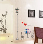 Romantic Cats Lovers In the Street Lamp DIY Removable Wall Stickers - Image 3