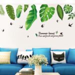 Green Summer Leaves Removable  Wall Art Sticker Home Decor - Image 3