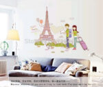 AY7201: wallsticker/wall stiker transparan 50x70-EIFFEL N COUPLE - Image 2