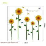 SK9100 SUNFLOWER II WALLSTICKER WALSTIKER STIKER DINDING HIASAN 60X90 di etoshop | Tokopedia - Image 3