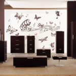 Musical Butterfly Wall Sticker Black Music Notes Wall Paper PV Home Wall Art Decor Self - Image 6