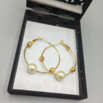 gold simple pipe Bali for girl - Image 2