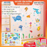 XL7206  Wall Sticker Underwater Ocean Fish Seaweed Removable Wall Decal, Children Kids Baby Home Room Nursery DIY Decorative Adhesive Art Wall Mural - Image 5