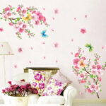3D Pink CHERRY BLOSSOM WALL Sticker Art Home Decor Graphic Flowers Petals Tree size 50x70 am7056 - Image 2
