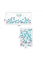 Blue Purple Tulip Floral Home Living Room Wall Decoration PVC Wall Sticker Decal Wall Decoration - Image 5