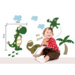Walplus 50x70 cm Wall Stickers Large Cute Dinosaur Mural Vinyl Home Decoration DIY Décor Wallpaper Children Kids Room Gift, Multi-ColourAy7008 size45x60 - Image 5