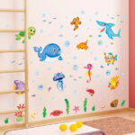 XL7206  Wall Sticker Underwater Ocean Fish Seaweed Removable Wall Decal, Children Kids Baby Home Room Nursery DIY Decorative Adhesive Art Wall Mural - Image 4