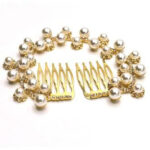 Hair Bridal Accessories Hairpin White Pearl Studded Party Bride Headpiece Headdress Ornament - Image 2