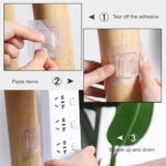 Double Sided Hooks Adhesive Wall Hooks for Hanging - Transparent  hrfrclv1f-1 - Image 5