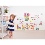 cute pink animal wall decal for kids abc1032 - Image 2