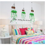 wall sticker, hanging plant pot, Taste brand size 50x70 xh5176c - Image 4