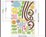 Cute Owlets On Floral Tree Wall Stickers For Kindergarten Kids Room Home Decoration Diy Cartoon Owls Animal Mural Art Pvc Decal size 50x70 zy1004 - Image 3