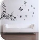 jm8062 Black Flying Butterfly Wall Stickers for Living room Bedroom Tv Sofa Background Window Glasses Home Decals Art Murals Home Decor - Image 5