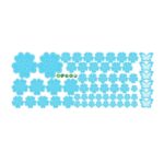 SYGA Bedroom Living Room Flower Wall Sticker Sky Blue - Image 2
