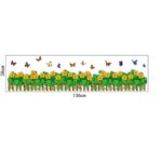 XY8081 fashionbeautybuy Baby Boy's Butterflies Flowers Railing Skirting Line Wall Sticker Paper Home Decal One Size Multi - Image 5