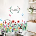 JAAMSO ROYALS Colourful Blooming Flower with Coloured Butterfly Wall Stickers for Living Room Flowers, Floral Wall Stickers, Flower Sticker, Nature Wall Stickers (90 CM X 60 CM) - Image 5