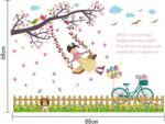 Butterfly Flowers Trees Cartoon Animals Wall Stickers - Image 7