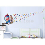 WPSBGS ABQ9623 DORAEMON wall sticker wall stiker trans glow 60x90 - Image 4