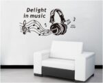 Jm8265 Generic Home Earphone Note Print Water Resistant Wall Sticker DIY Wallpaper - Image 7