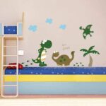 Walplus 50x70 cm Wall Stickers Large Cute Dinosaur Mural Vinyl Home Decoration DIY Décor Wallpaper Children Kids Room Gift, Multi-ColourAy7008 size45x60 - Image 6